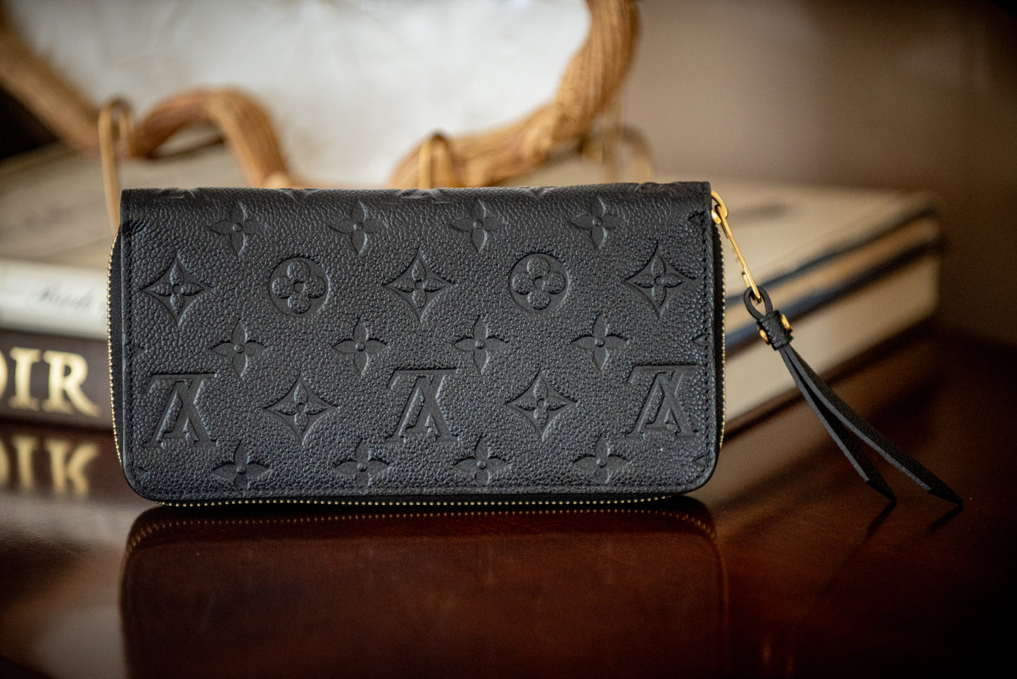 Louis Vuitton M61864 Monogram Empreinte Zippy Wallet Box Dust Bag Original Purchase Receipt