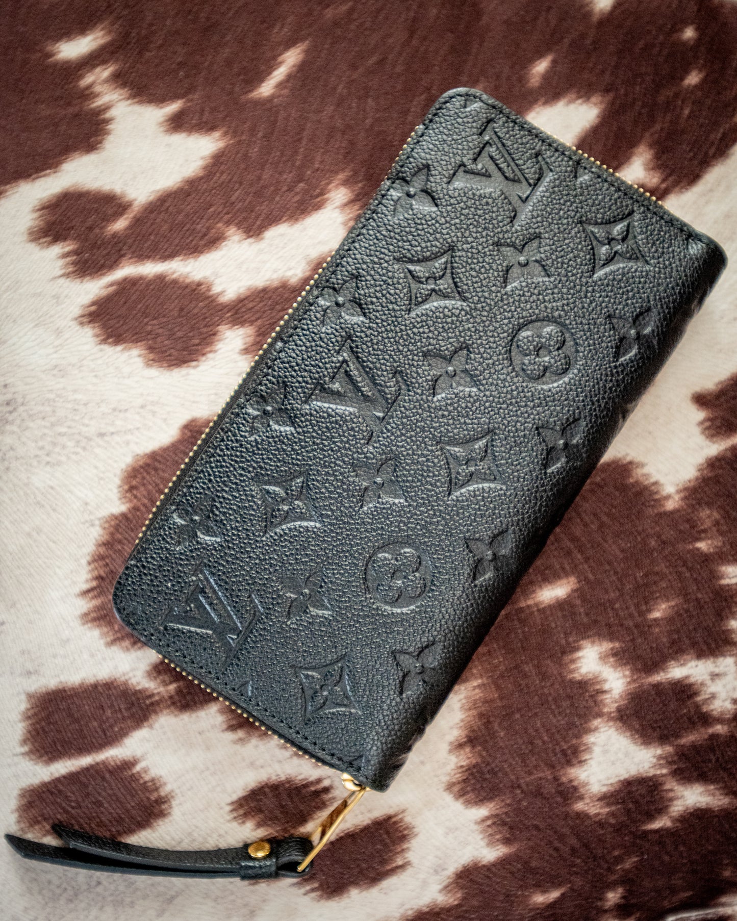 Louis Vuitton M61864 Monogram Empreinte Zippy Wallet Box Dust Bag Original Purchase Receipt