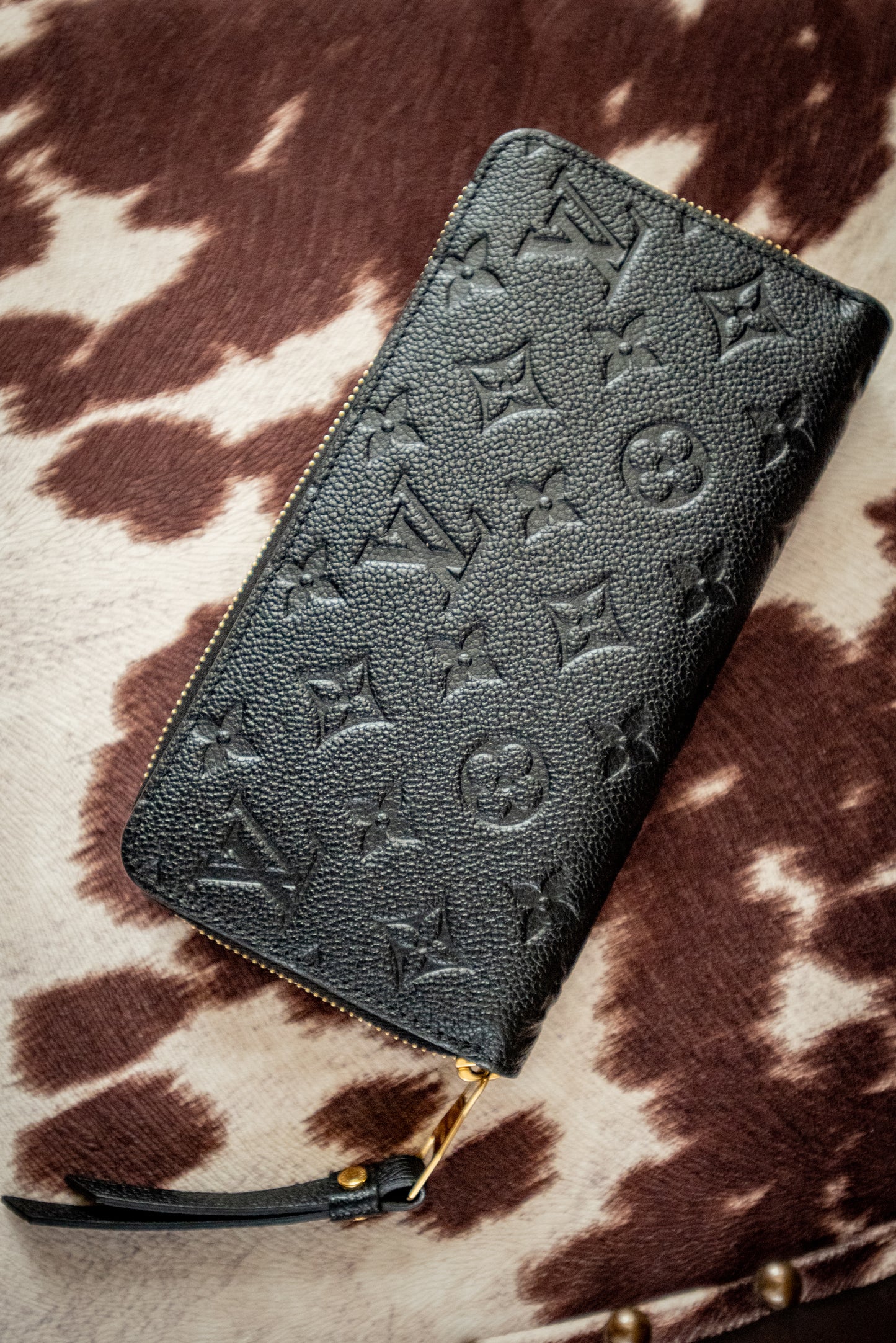 Louis Vuitton M61864 Monogram Empreinte Zippy Wallet Box Dust Bag Original Purchase Receipt