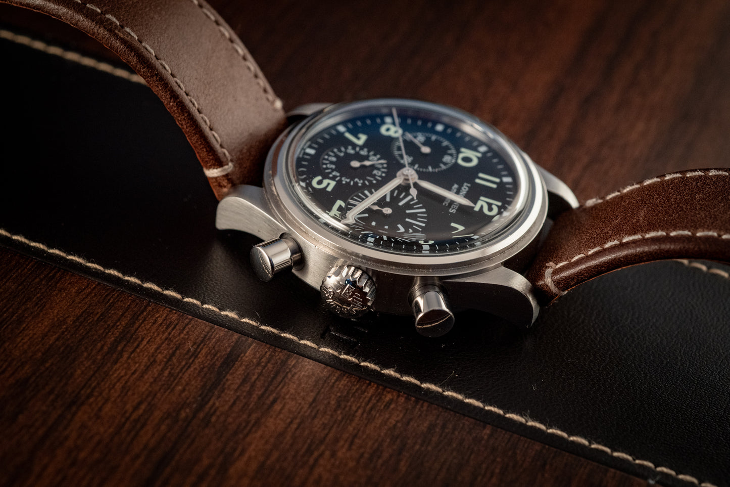 Longines Aviation BigEye 41MM Chronograph Box And Authentication Card Ref L2.816.4.53.2