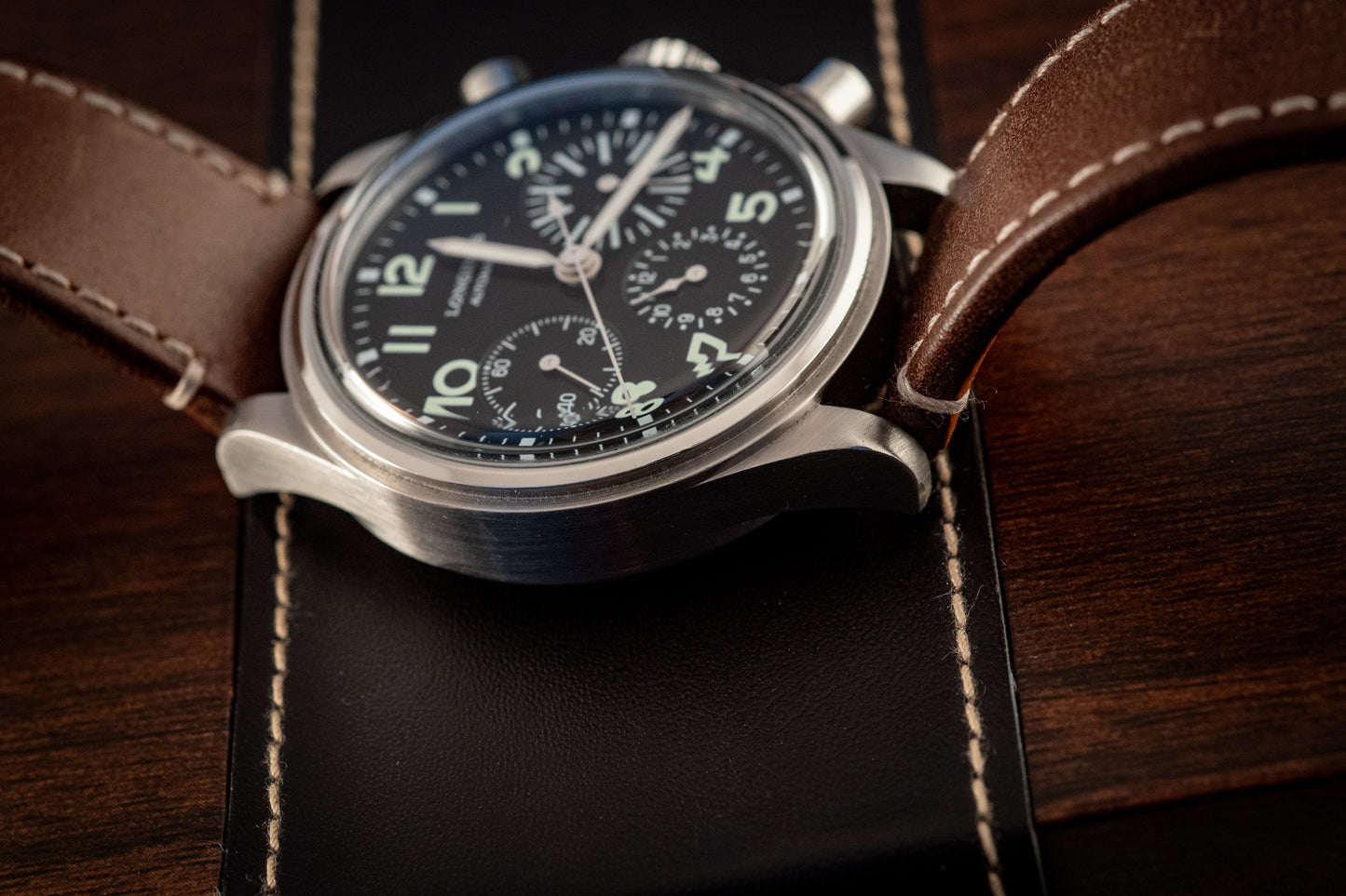 Longines Aviation BigEye 41MM Chronograph Box And Authentication Card Ref L2.816.4.53.2