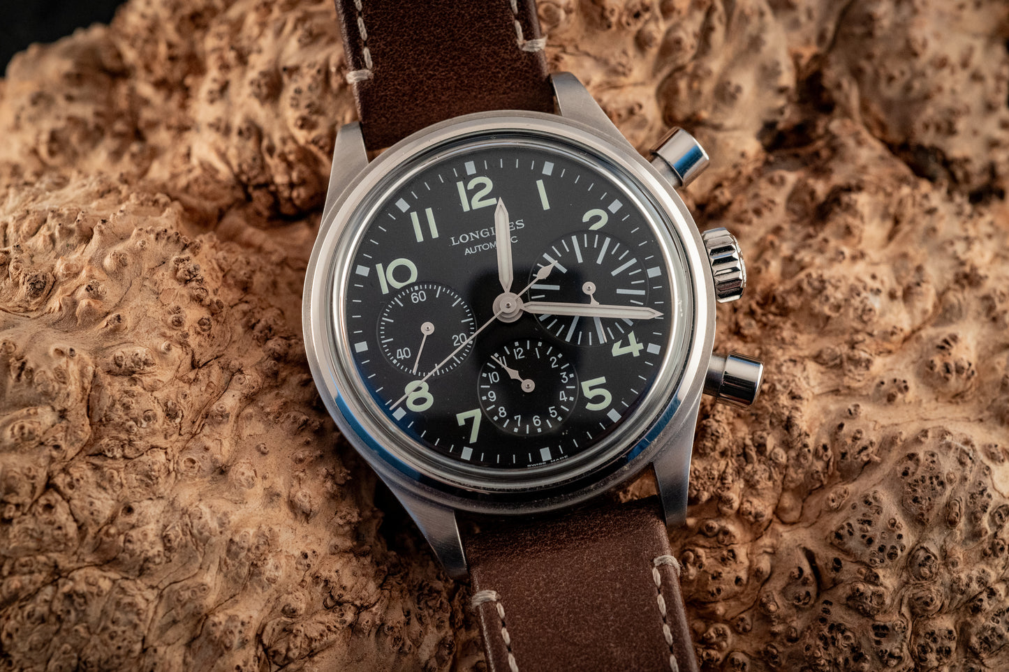 Longines Aviation BigEye 41MM Chronograph Box And Authentication Card Ref L2.816.4.53.2