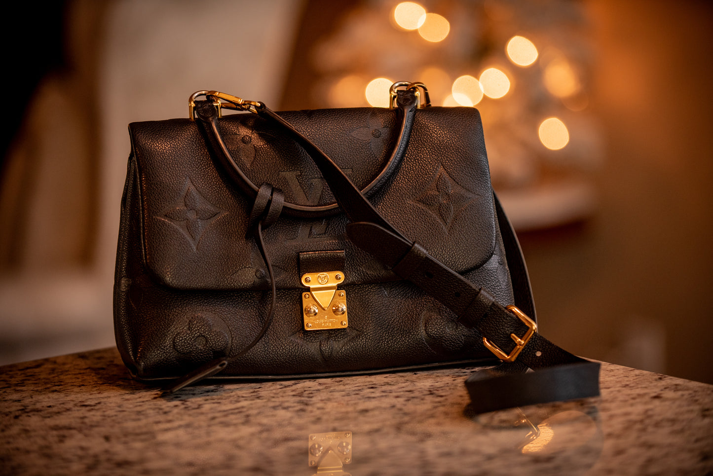 Louis Vuitton Madeleine MM Empreinte Top Handle Handbag Shoulder Strap Box LegitGrails Auth Papers