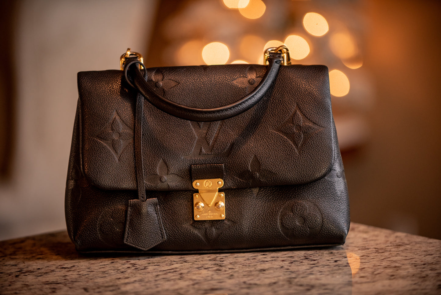 Louis Vuitton Madeleine MM Empreinte Top Handle Handbag Shoulder Strap Box LegitGrails Auth Papers