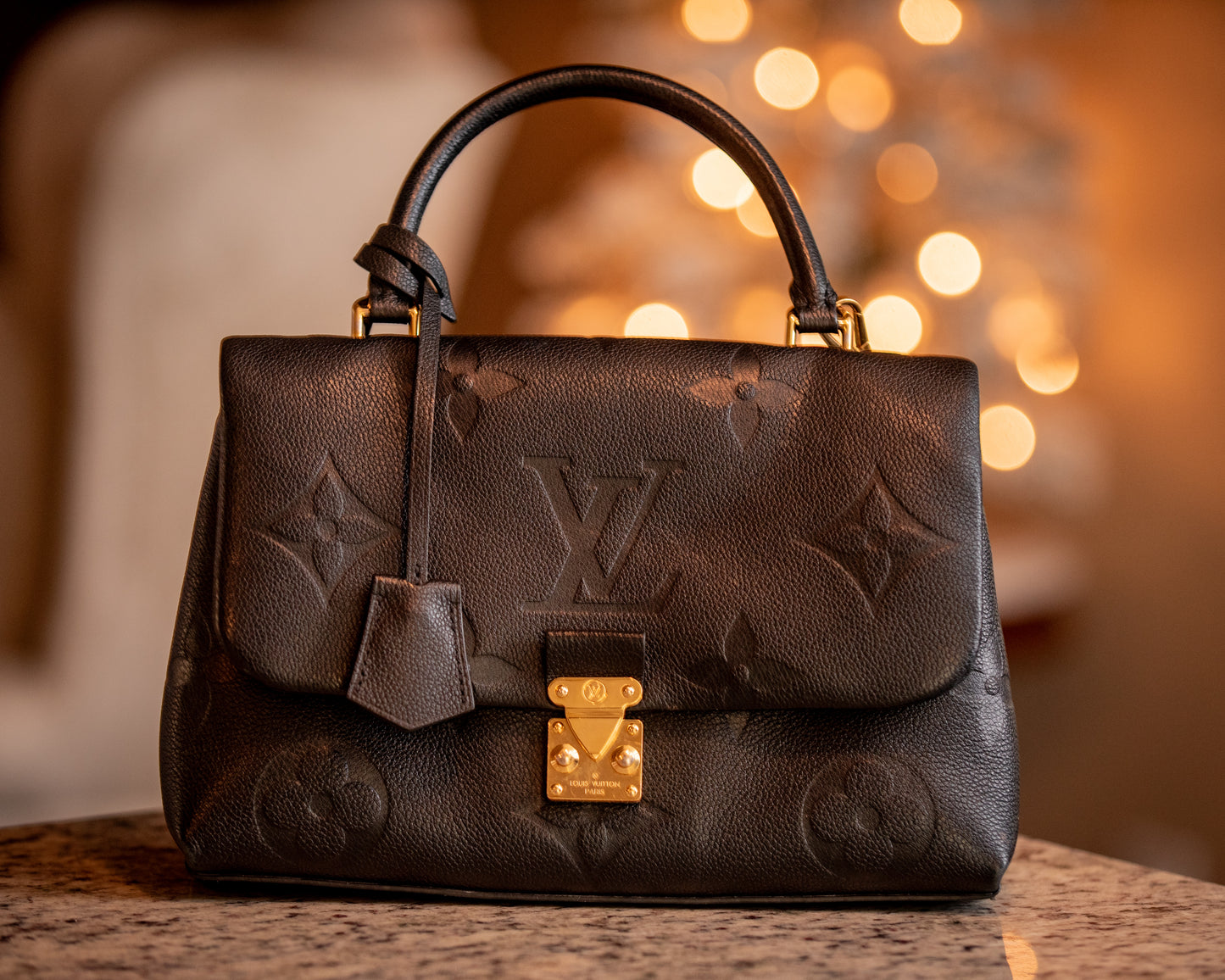 Louis Vuitton Madeleine MM Empreinte Top Handle Handbag Shoulder Strap Box LegitGrails Auth Papers