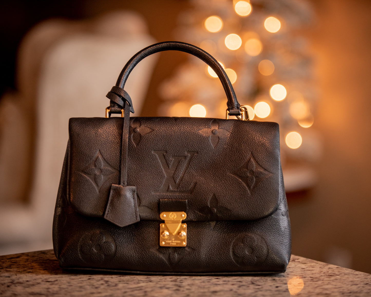 Louis Vuitton Madeleine MM Empreinte Top Handle Handbag Shoulder Strap Box LegitGrails Auth Papers