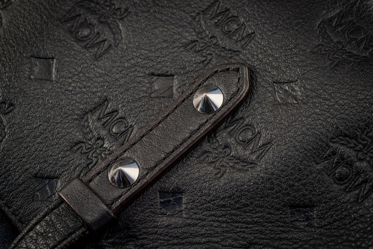 MCM Klara Black Large Monogram Leather Women's Designer Tote Handbag MWP9SKM51