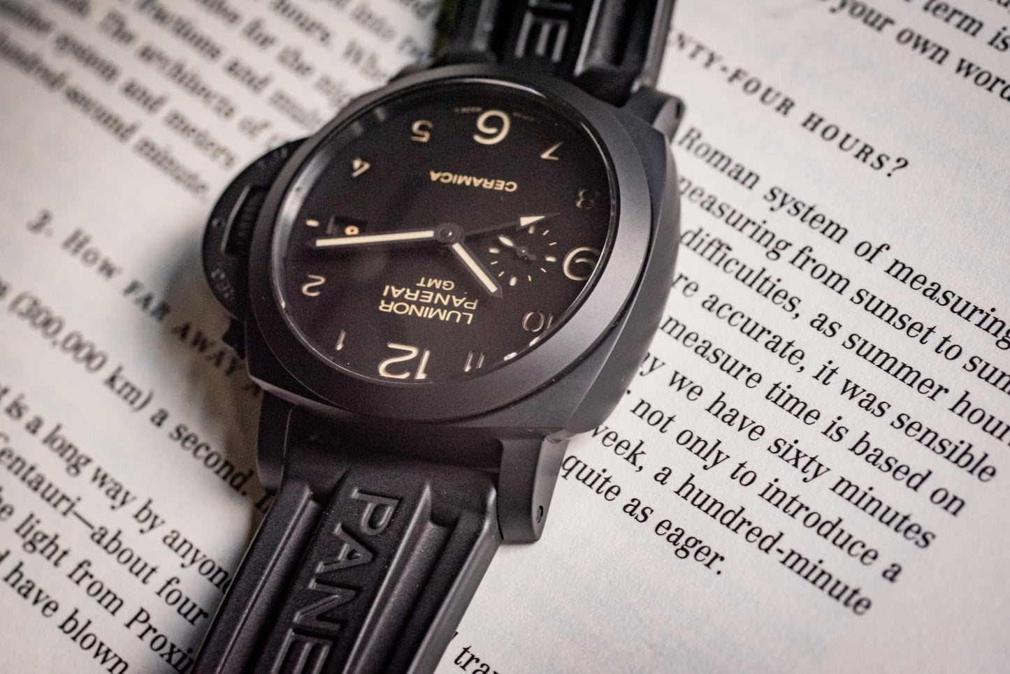 Panerai Luminor 1950 Ceramic 2016 2 Extra Leather Straps Box And Papers Ref PAM00441