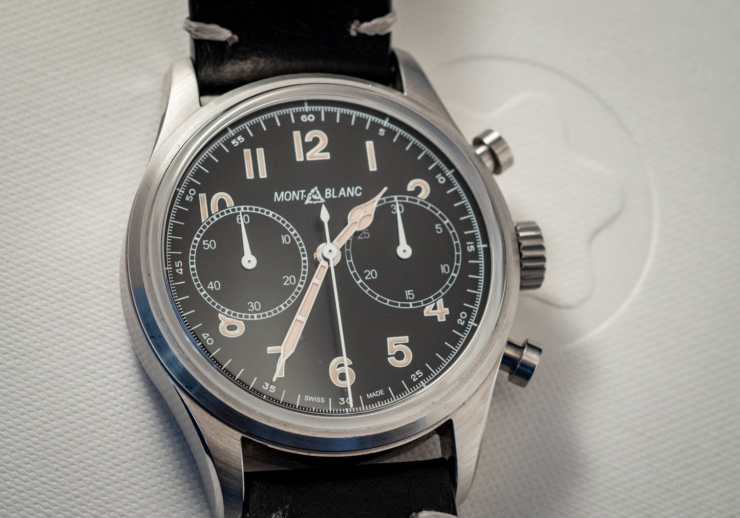 Montblanc 1858 AUTOMATIC CHRONOGRAPH 2023 Box And Papers Extra Strap Ref MB117835