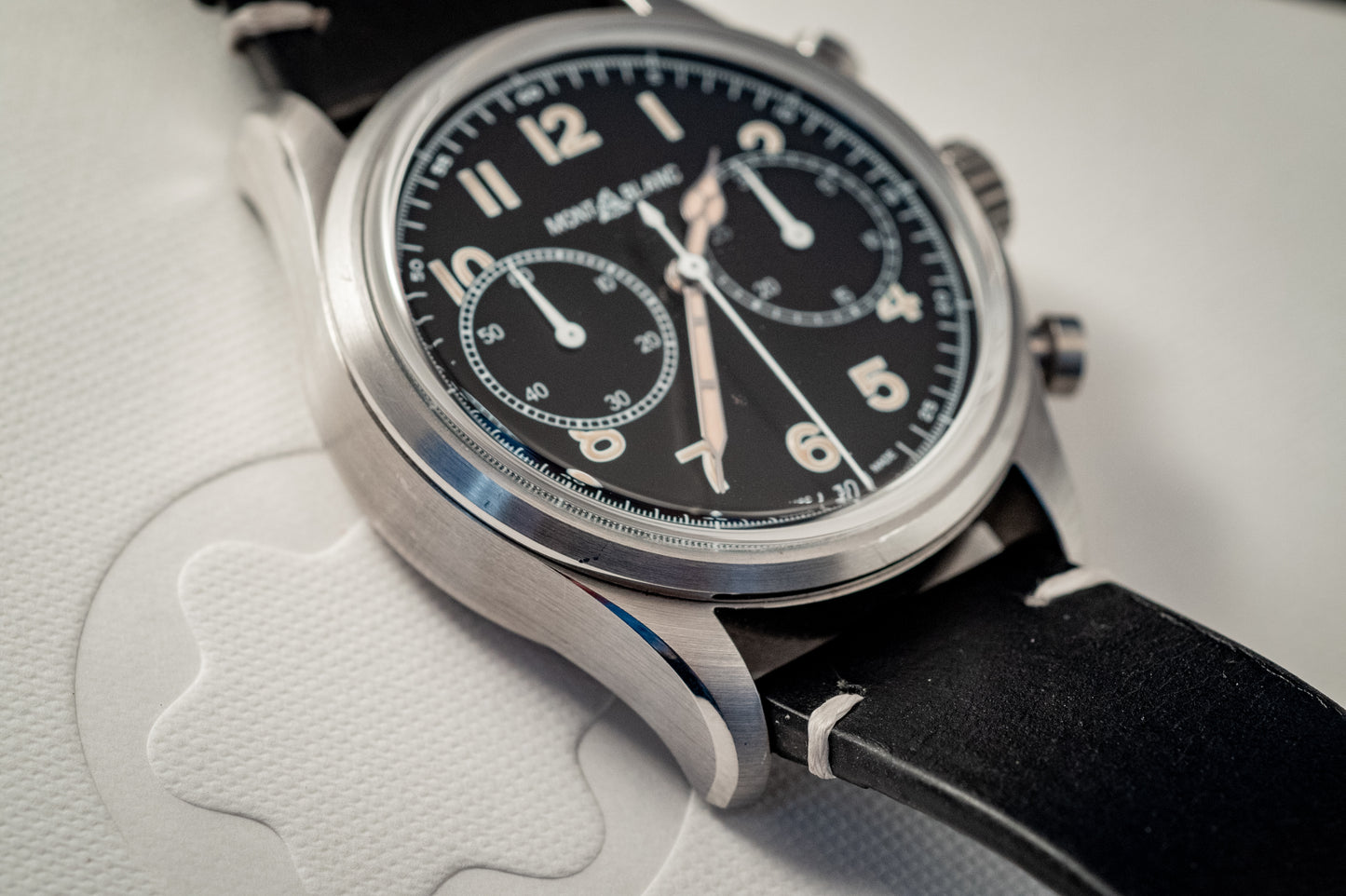 Montblanc 1858 AUTOMATIC CHRONOGRAPH 2023 Box And Papers Extra Strap Ref MB117835