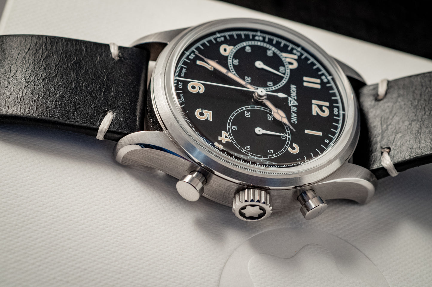 Montblanc 1858 AUTOMATIC CHRONOGRAPH 2023 Box And Papers Extra Strap Ref MB117835