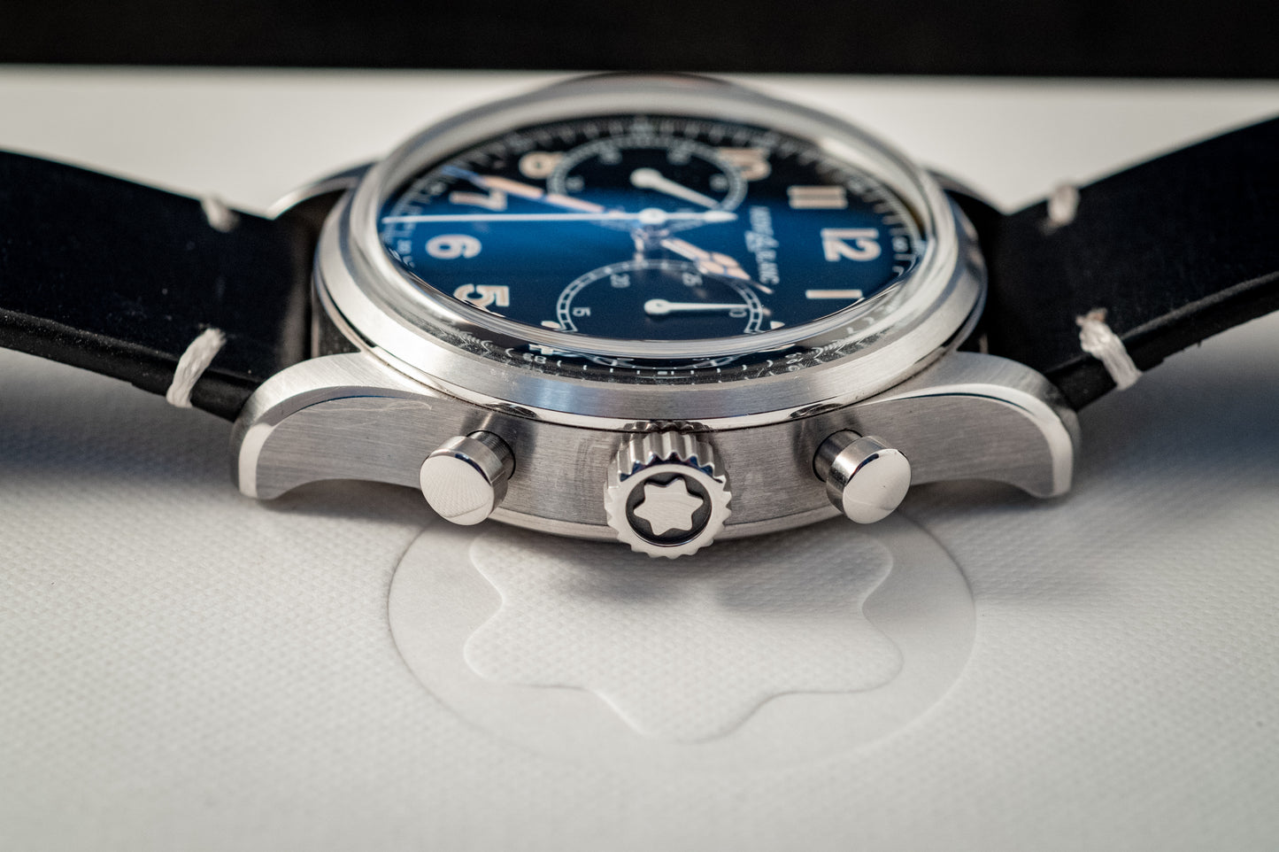 Montblanc 1858 AUTOMATIC CHRONOGRAPH 2023 Box And Papers Extra Strap Ref MB117835