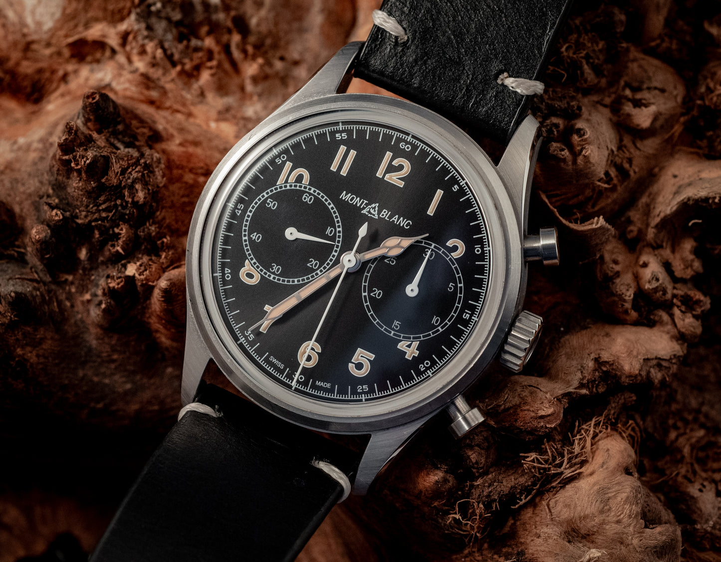 Montblanc 1858 AUTOMATIC CHRONOGRAPH 2023 Box And Papers Extra Strap Ref MB117835