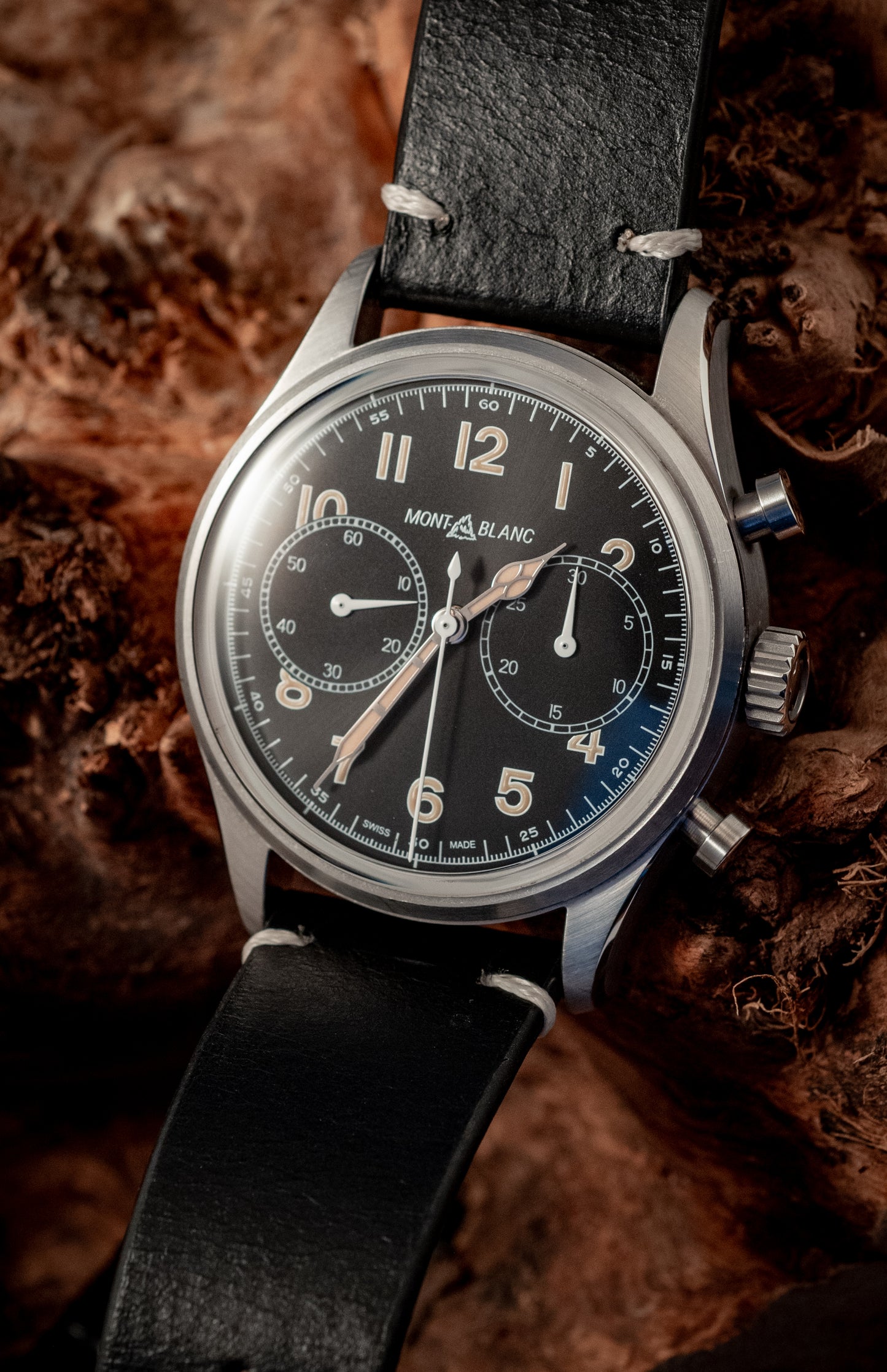 Montblanc 1858 AUTOMATIC CHRONOGRAPH 2023 Box And Papers Extra Strap Ref MB117835