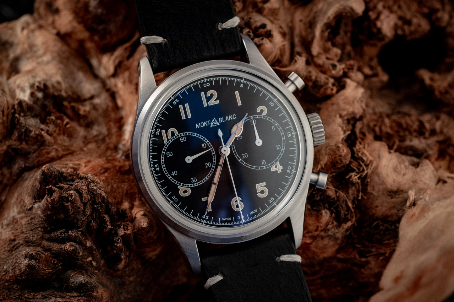 Montblanc 1858 AUTOMATIC CHRONOGRAPH 2023 Box And Papers Extra Strap Ref MB117835