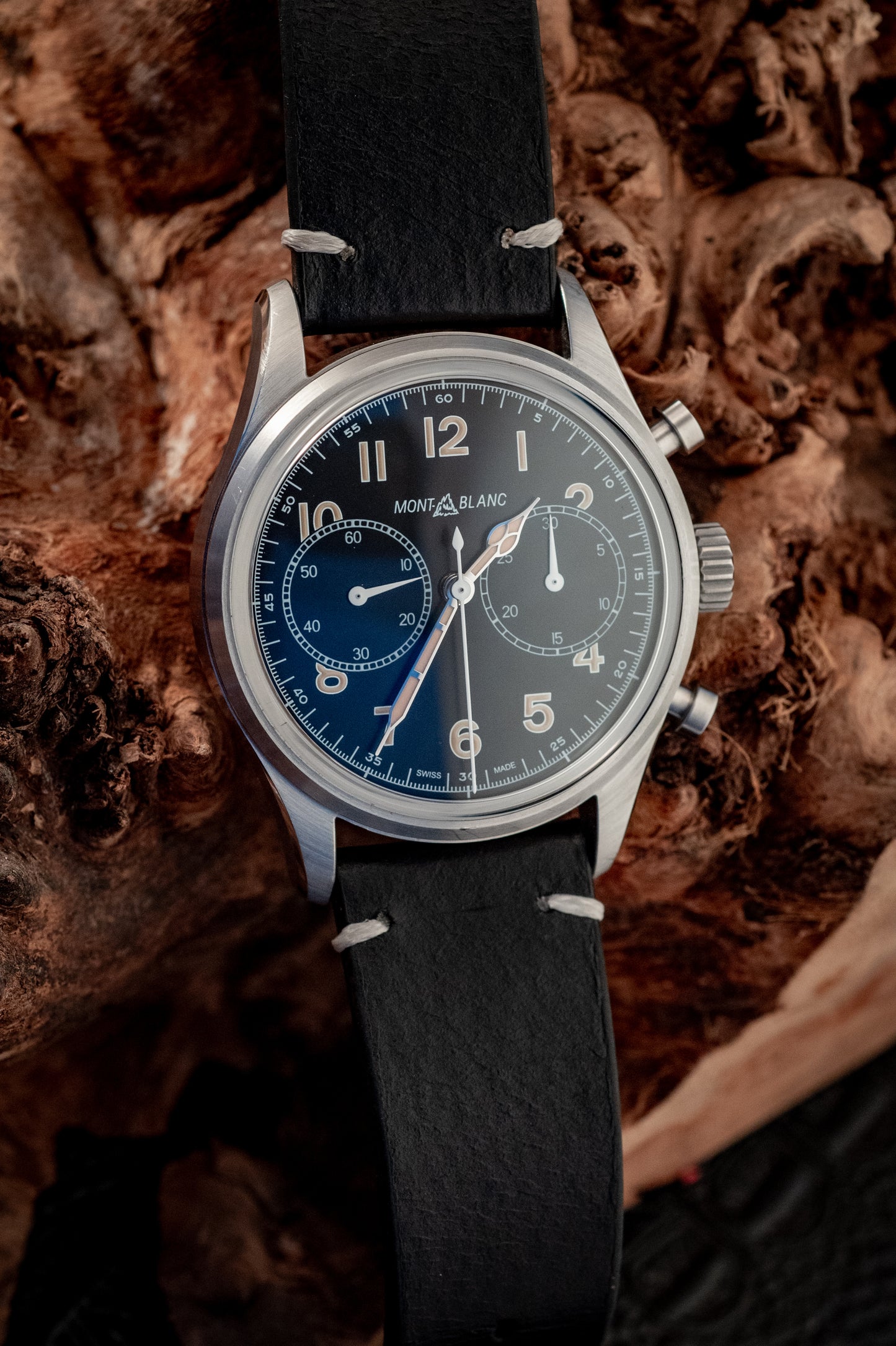 Montblanc 1858 AUTOMATIC CHRONOGRAPH 2023 Box And Papers Extra Strap Ref MB117835