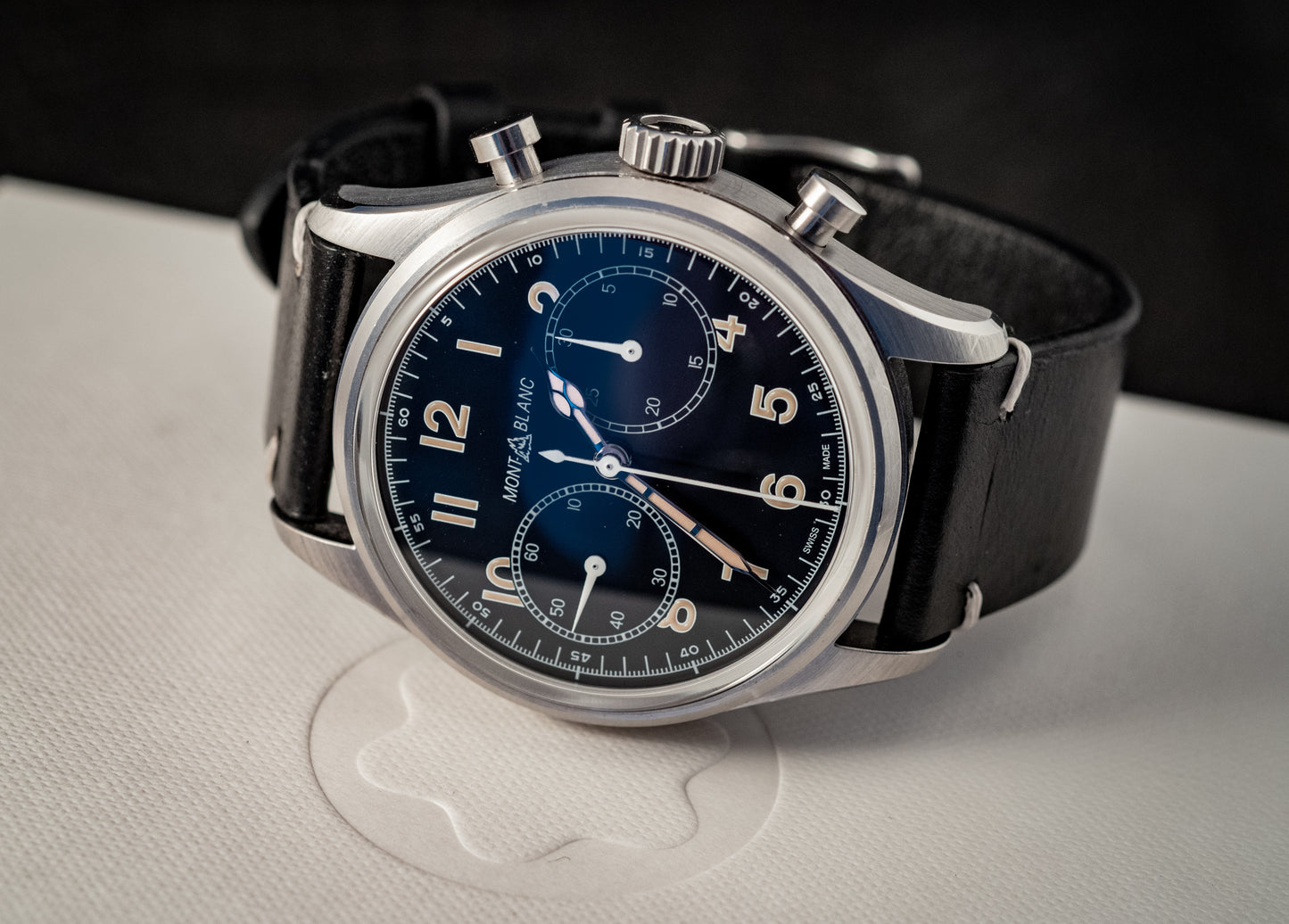 Montblanc 1858 AUTOMATIC CHRONOGRAPH 2023 Box And Papers Extra Strap Ref MB117835