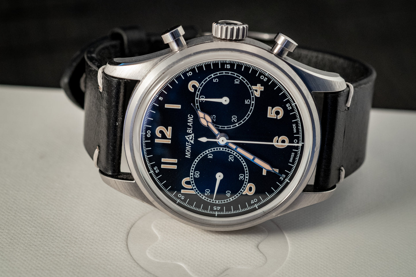 Montblanc 1858 AUTOMATIC CHRONOGRAPH 2023 Box And Papers Extra Strap Ref MB117835