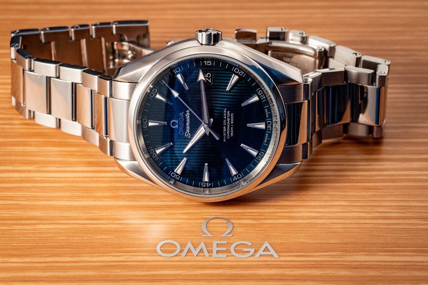 Omega Seamaster Aqua Terra 2021 Blue Dial Box And Papers Ref 231.10.42.21.03.003