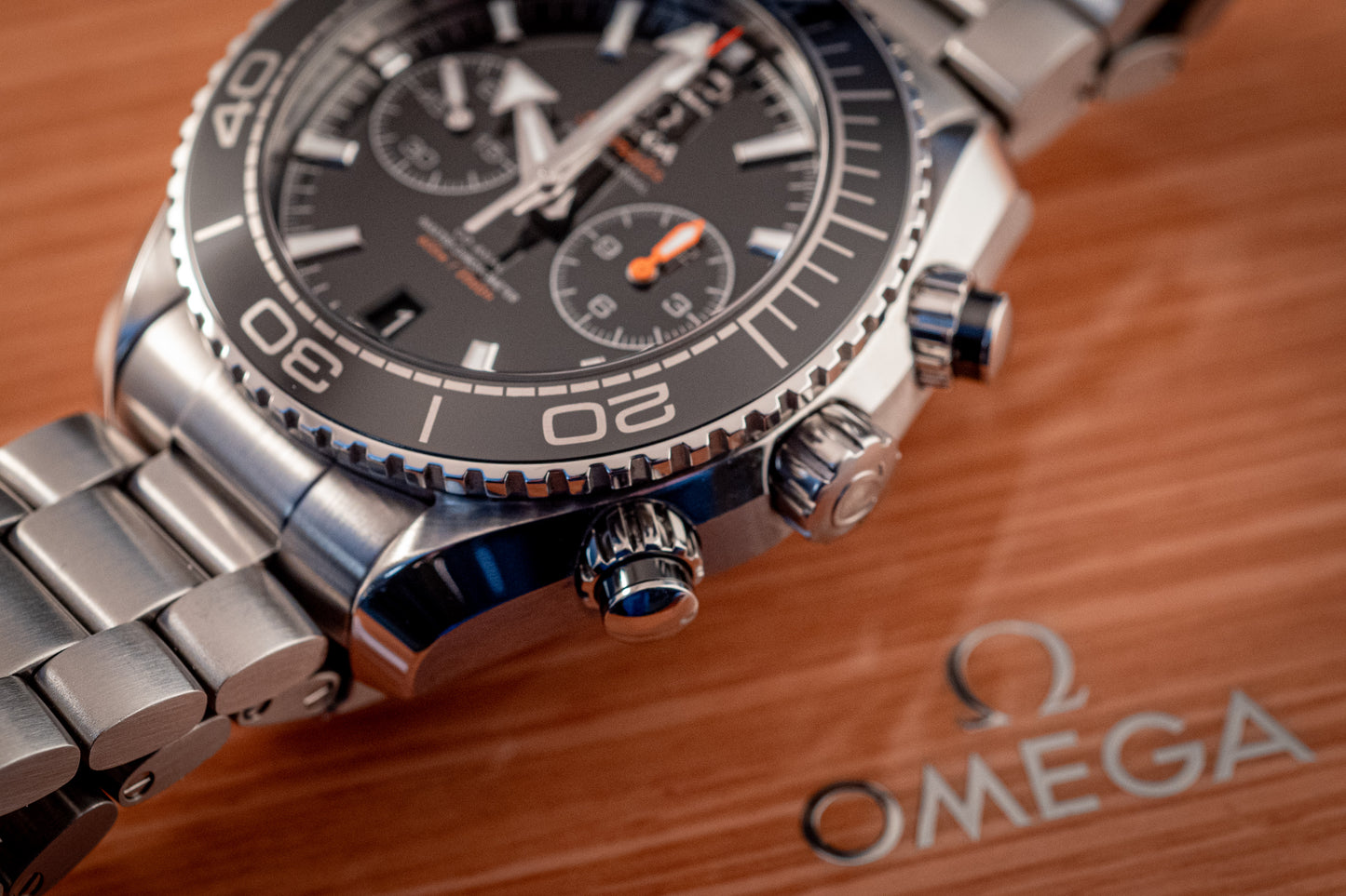 Omega Seamaster Planet Ocean Chronograph Ref 215.30.46.51.01.001 Box And Papers