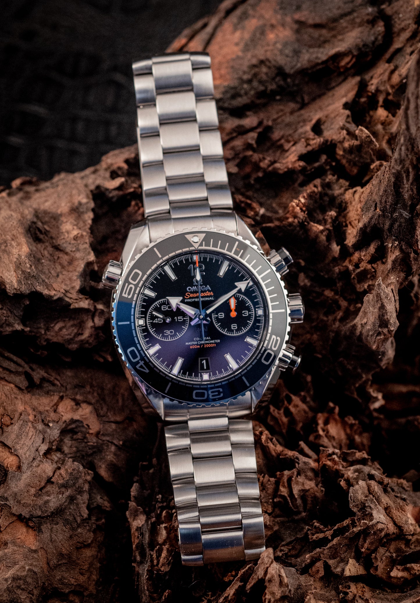 Omega Seamaster Planet Ocean Chronograph Ref 215.30.46.51.01.001 Box And Papers