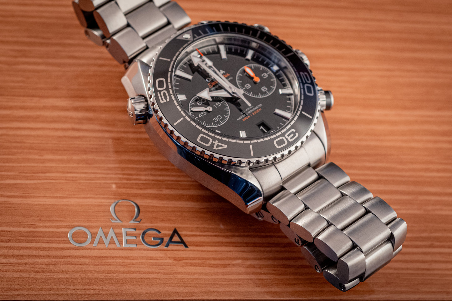Omega Seamaster Planet Ocean Chronograph Ref 215.30.46.51.01.001 Box And Papers