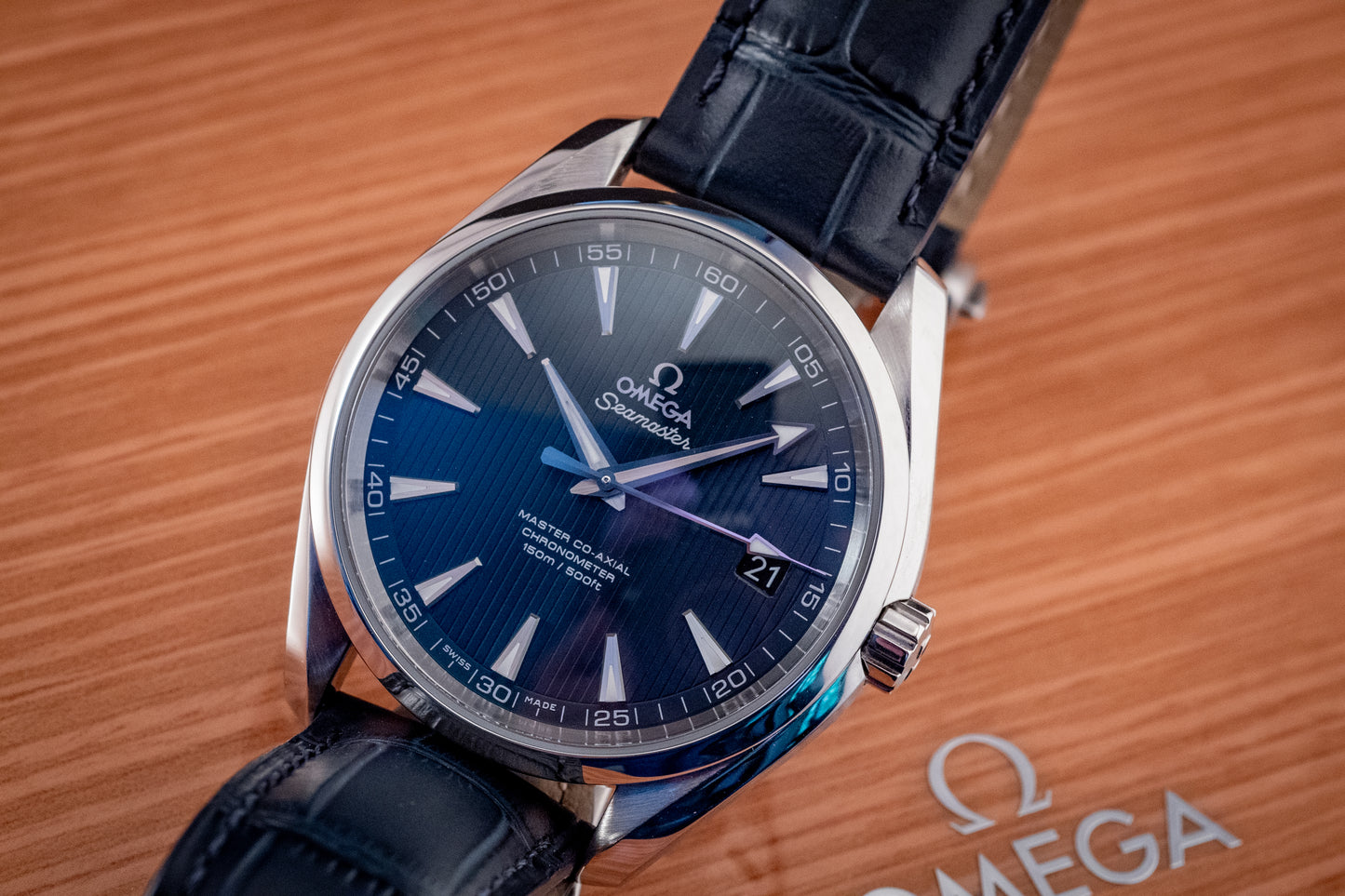 Omega 2023 Seamaster Aqua Terra Strap Blue 42MM Box And Papers Ref 231.13.42.21.03.001