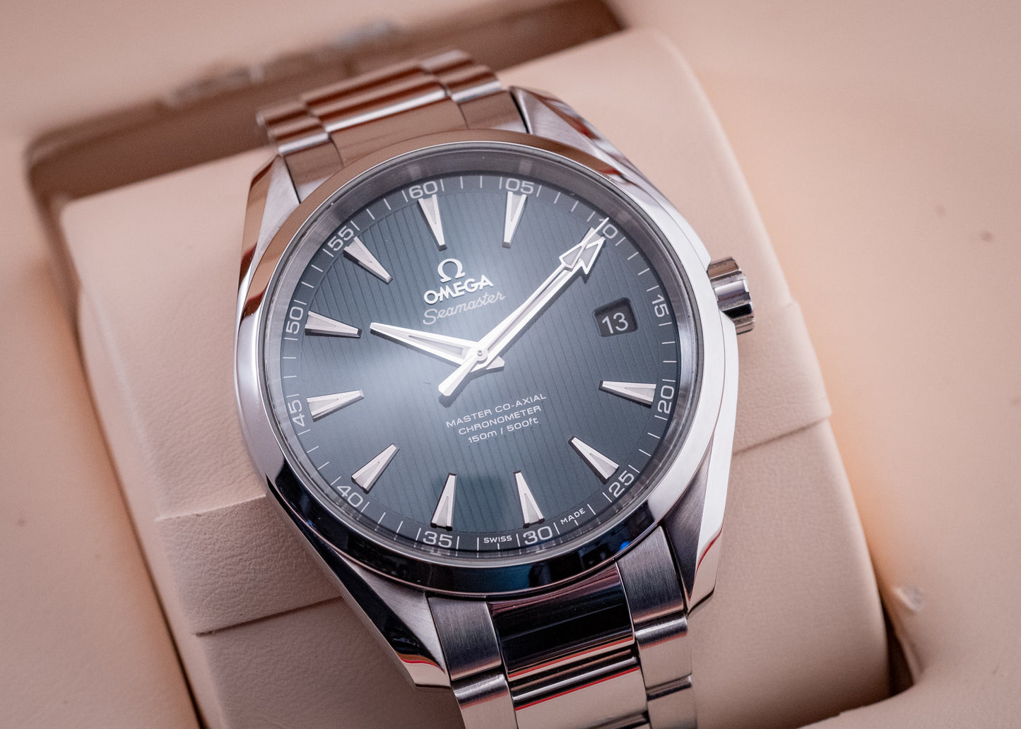 Omega Seamaster Aqua Terra 11/2023 Blue Dial Box And Papers Ref 231.10.42.21.03.003