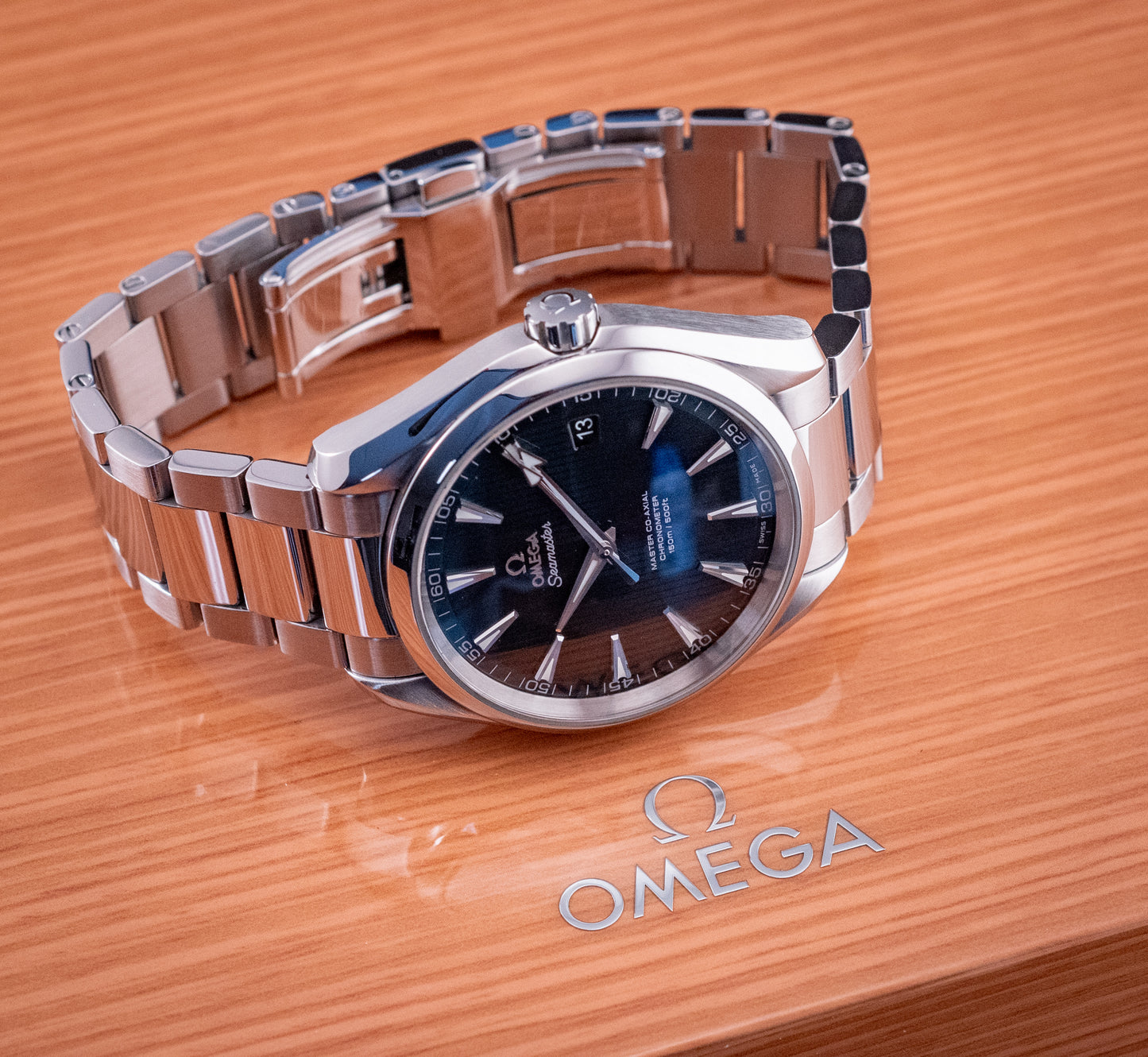 Omega Seamaster Aqua Terra 11/2023 Blue Dial Box And Papers Ref 231.10.42.21.03.003