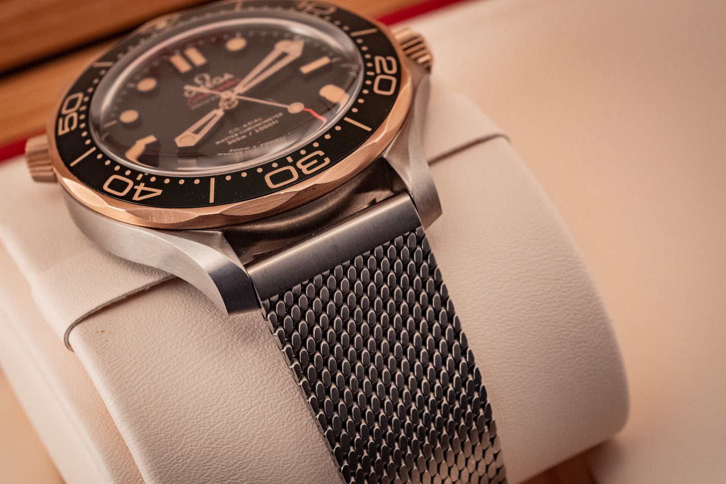 Omega Seamaster Diver 300 M Bronze Gold Green Dial Extra Strap 2025 Box And Papers Ref 210.92.42.20.10.001