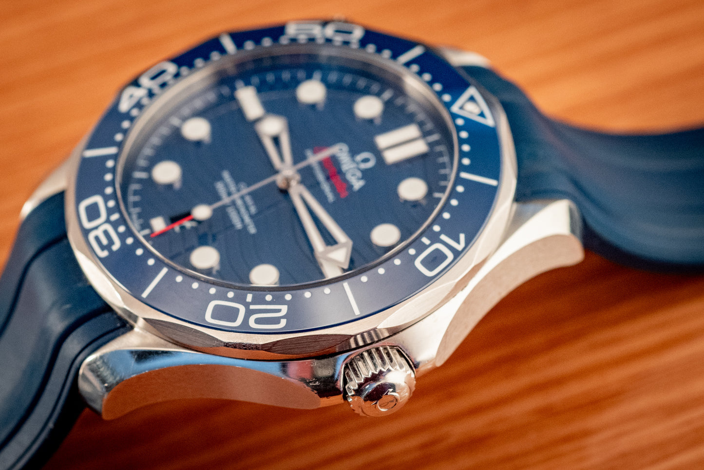 Omega Seamaster Diver 300MM Blue Dial Rubber 2020 Ref 210.32.42.20.03.001 Box And Papers