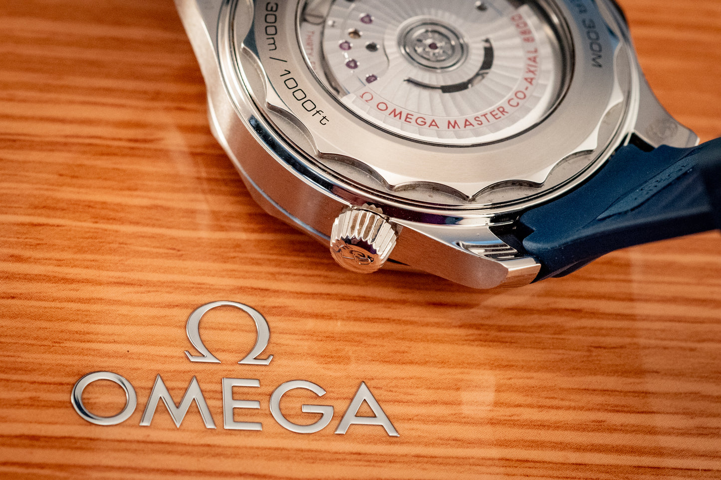 Omega Seamaster Diver 300MM Blue Dial Rubber 2020 Ref 210.32.42.20.03.001 Box And Papers
