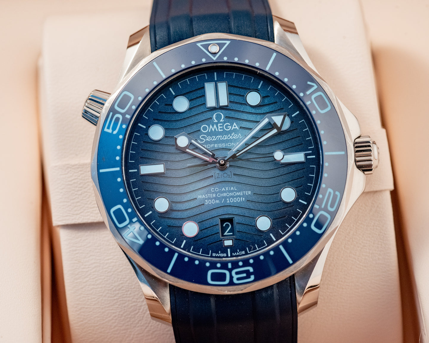 Omega Seamaster Diver 300M Summer Blue 2023 Box And Papers 210.32.42.20.03.002