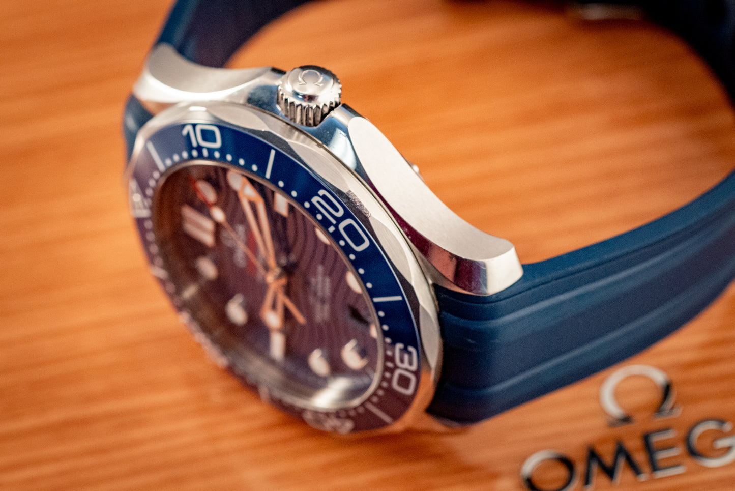 Omega Seamaster Diver 300MM Blue Dial Rubber 2020 Ref 210.32.42.20.03.001 Box And Papers