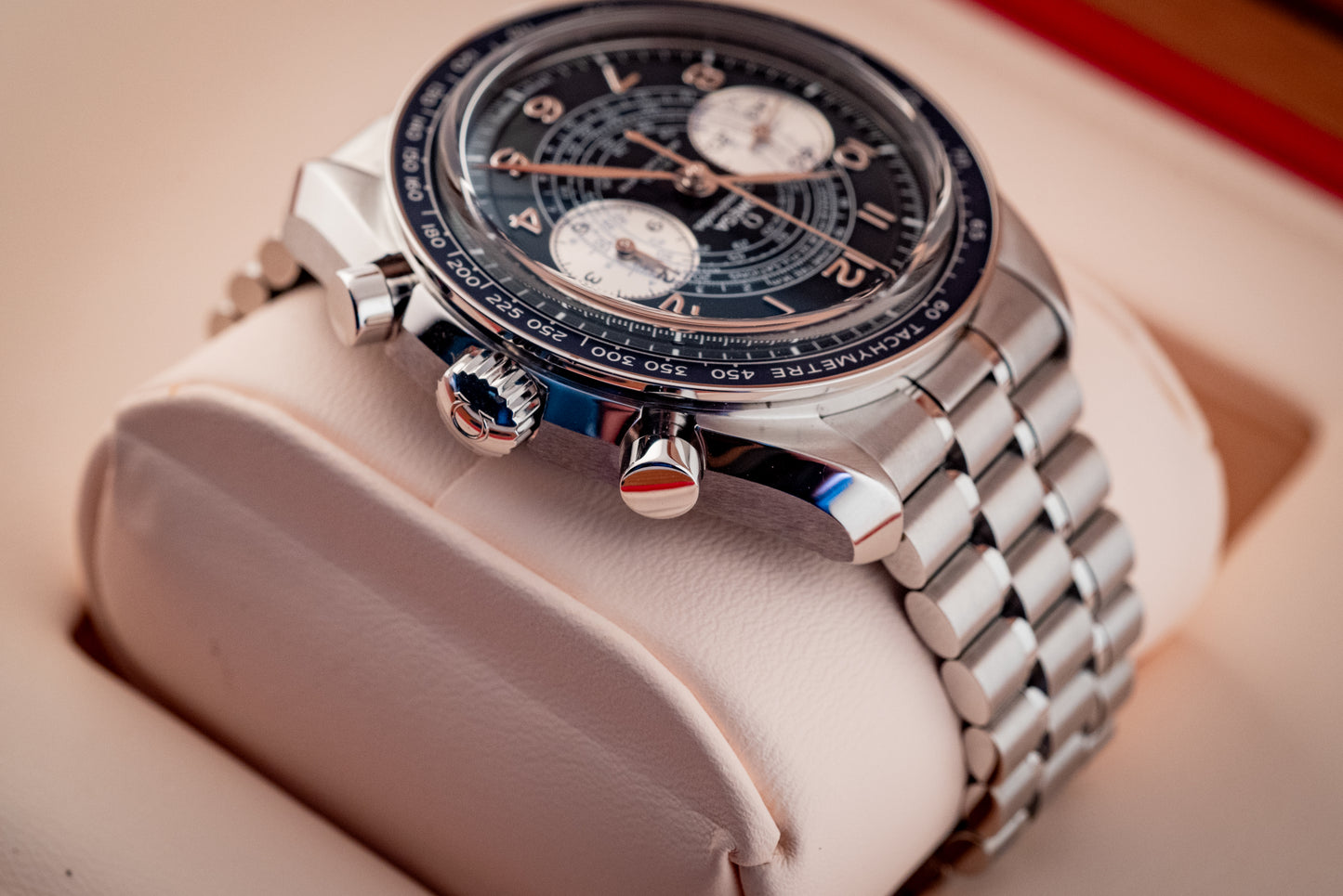 Omega Speedmaster Blue Chronoscope Master Chronometer 2021 Box And Papers Ref 329.30.43.51.03.001