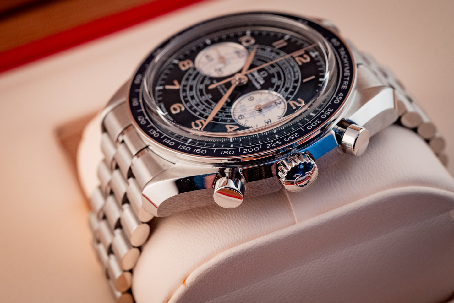 Omega Speedmaster Blue Chronoscope Master Chronometer 2021 Box And Papers Ref 329.30.43.51.03.001