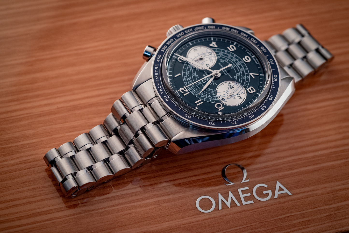 Omega Speedmaster Blue Chronoscope Master Chronometer 2021 Box And Papers Ref 329.30.43.51.03.001