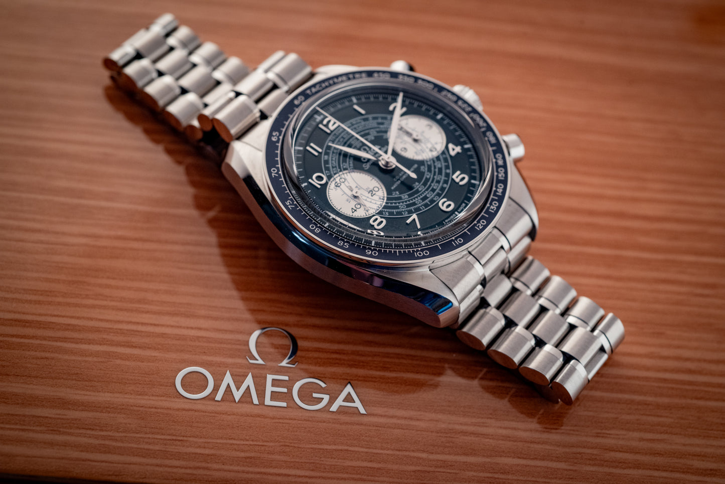 Omega Speedmaster Blue Chronoscope Master Chronometer 2021 Box And Papers Ref 329.30.43.51.03.001
