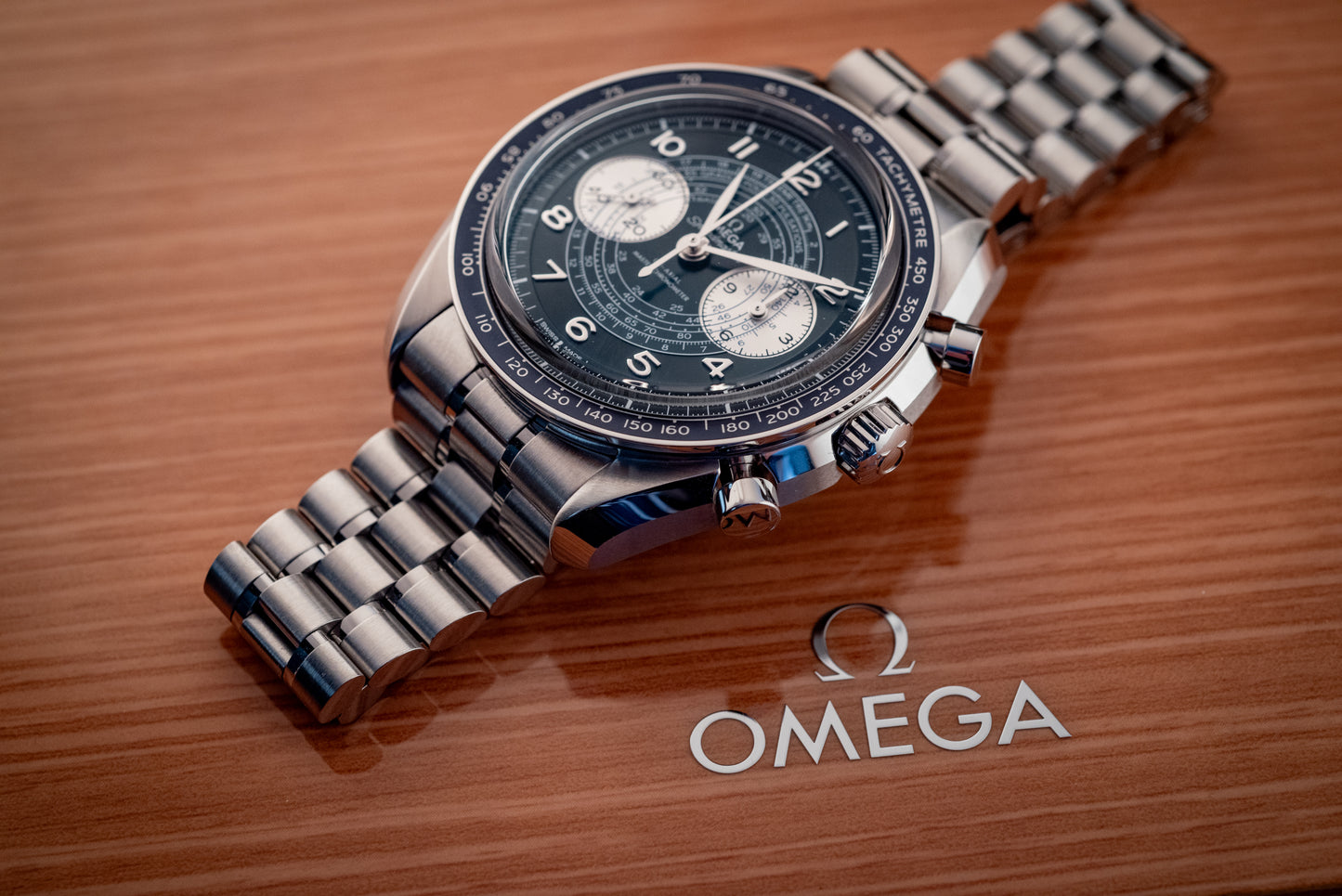 Omega Speedmaster Blue Chronoscope Master Chronometer 2021 Box And Papers Ref 329.30.43.51.03.001