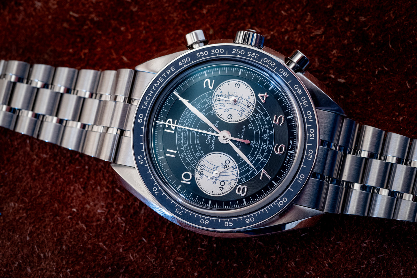 Omega Speedmaster Blue Chronoscope Master Chronometer 2021 Box And Papers Ref 329.30.43.51.03.001