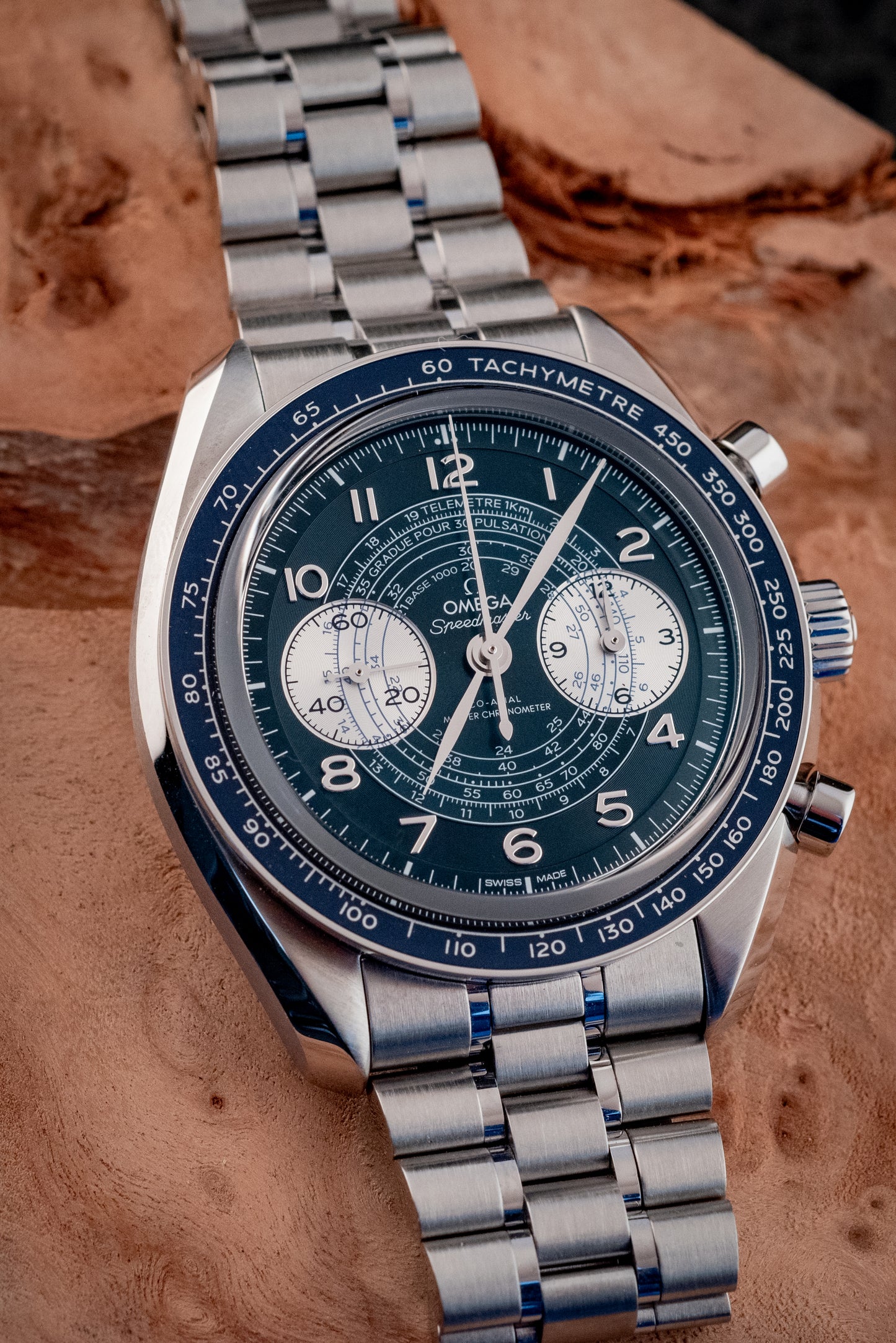 Omega Speedmaster Blue Chronoscope Master Chronometer 2021 Box And Papers Ref 329.30.43.51.03.001