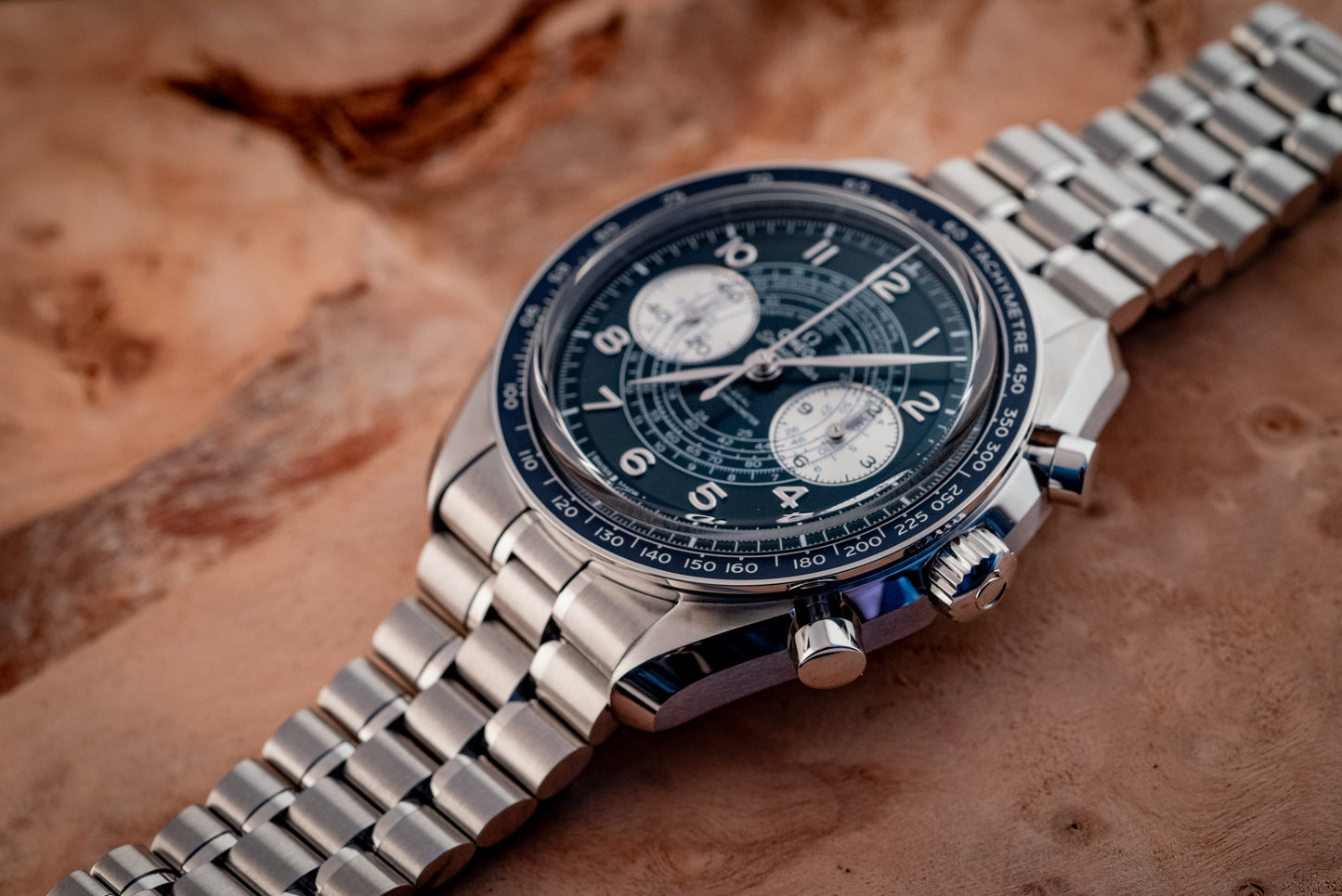 Omega Speedmaster Blue Chronoscope Master Chronometer 2021 Box And Papers Ref 329.30.43.51.03.001