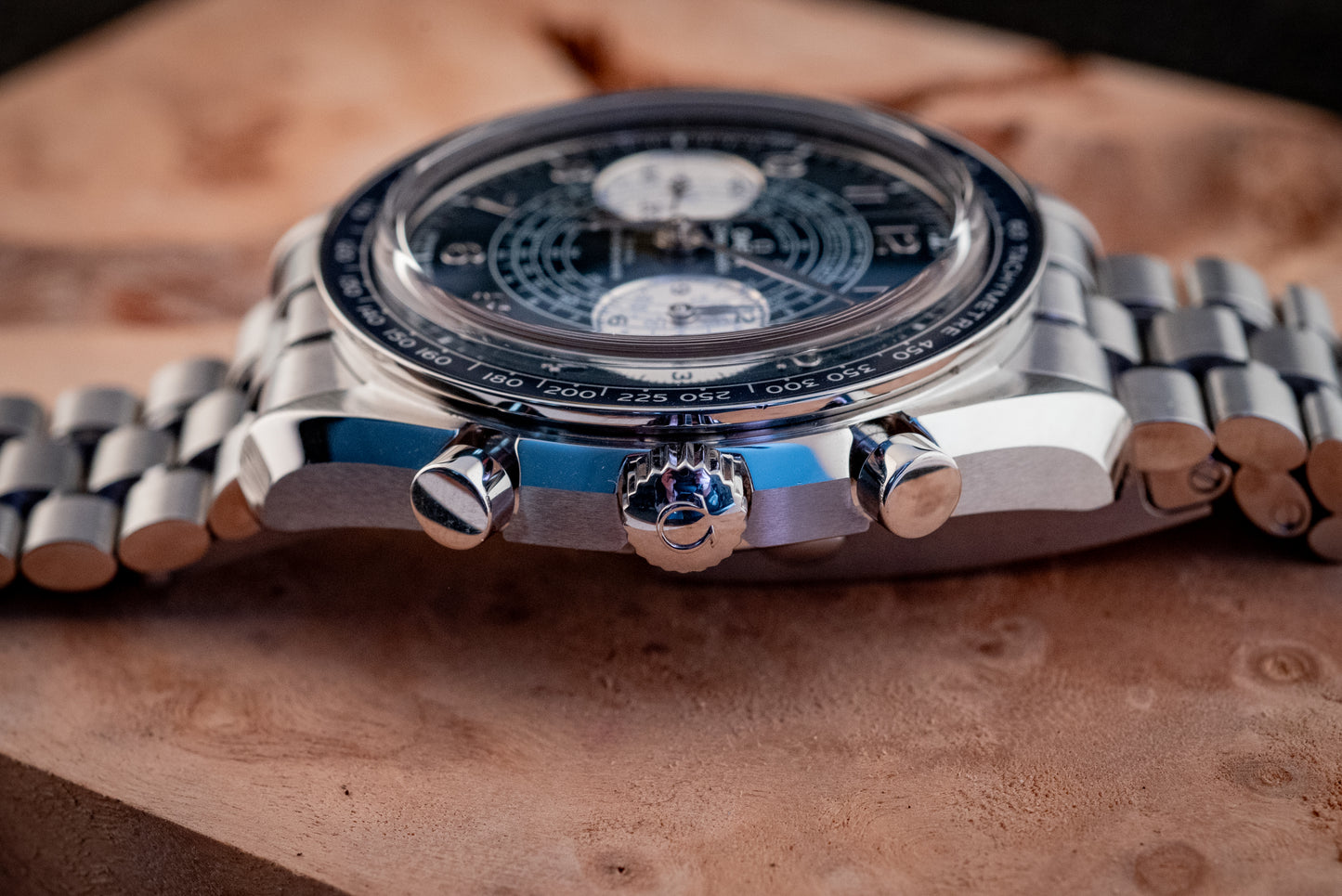 Omega Speedmaster Blue Chronoscope Master Chronometer 2021 Box And Papers Ref 329.30.43.51.03.001