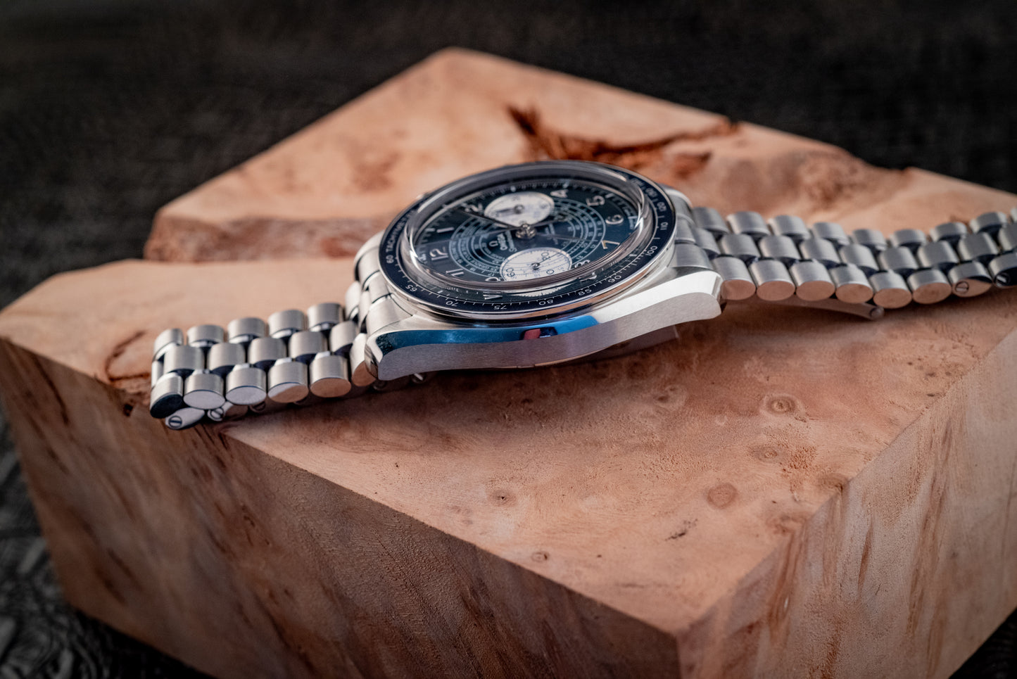 Omega Speedmaster Blue Chronoscope Master Chronometer 2021 Box And Papers Ref 329.30.43.51.03.001