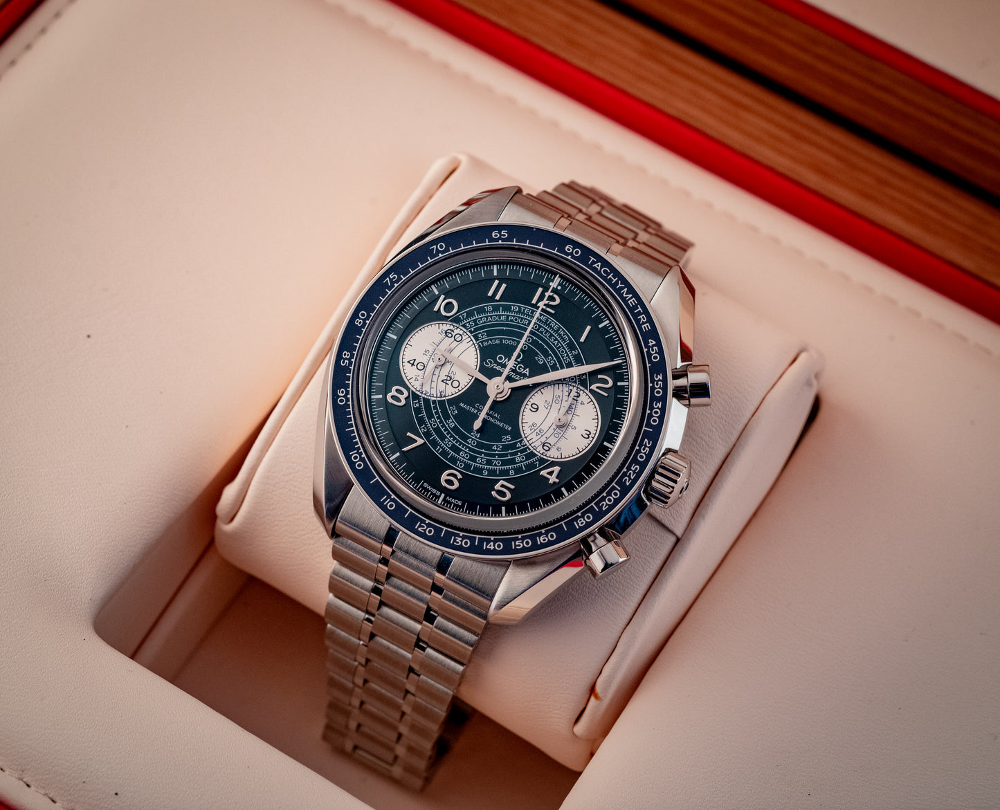Omega Speedmaster Blue Chronoscope Master Chronometer 2021 Box And Papers Ref 329.30.43.51.03.001