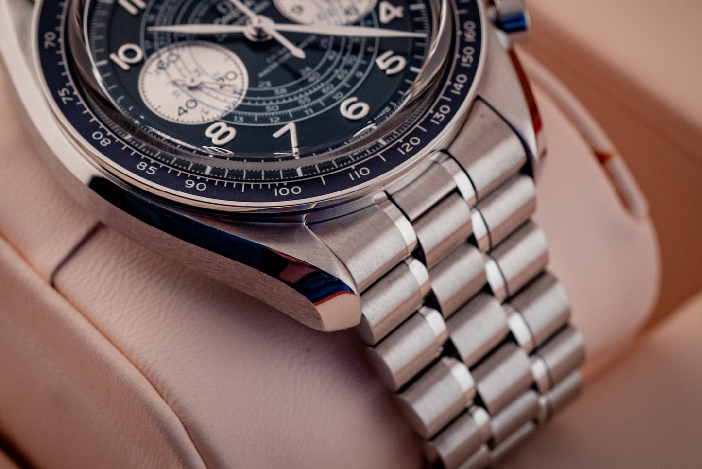 Omega Speedmaster Blue Chronoscope Master Chronometer 2021 Box And Papers Ref 329.30.43.51.03.001