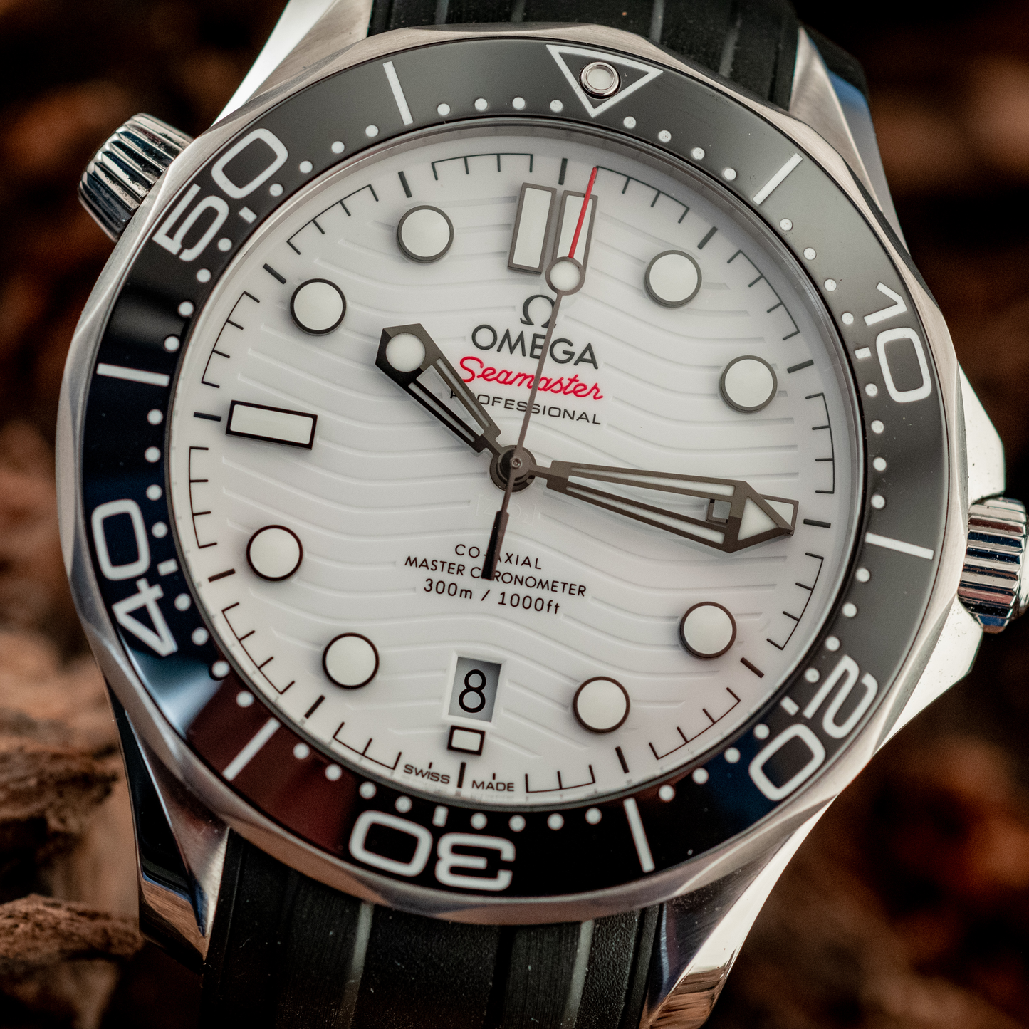 Omega 2024 Seamaster Diver 300M 42MM White Wave Box And Papers Ref 210.32.42.20.04.001
