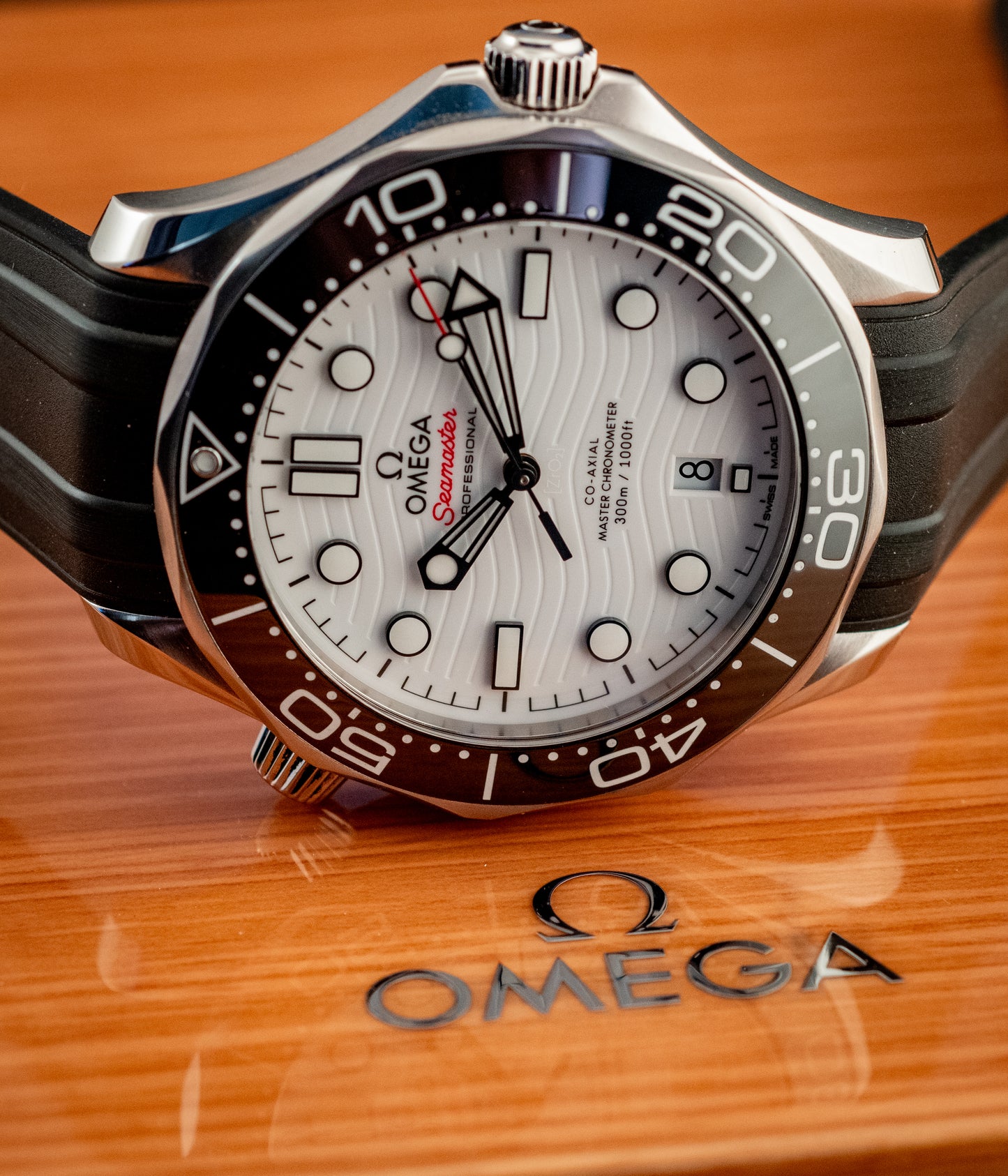 Omega 2024 Seamaster Diver 300M 42MM White Wave Box And Papers Ref 210.32.42.20.04.001