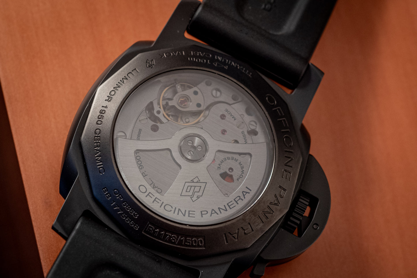 Panerai Luminor 1950 Ceramic 2016 2 Extra Leather Straps Box And Papers Ref PAM00441