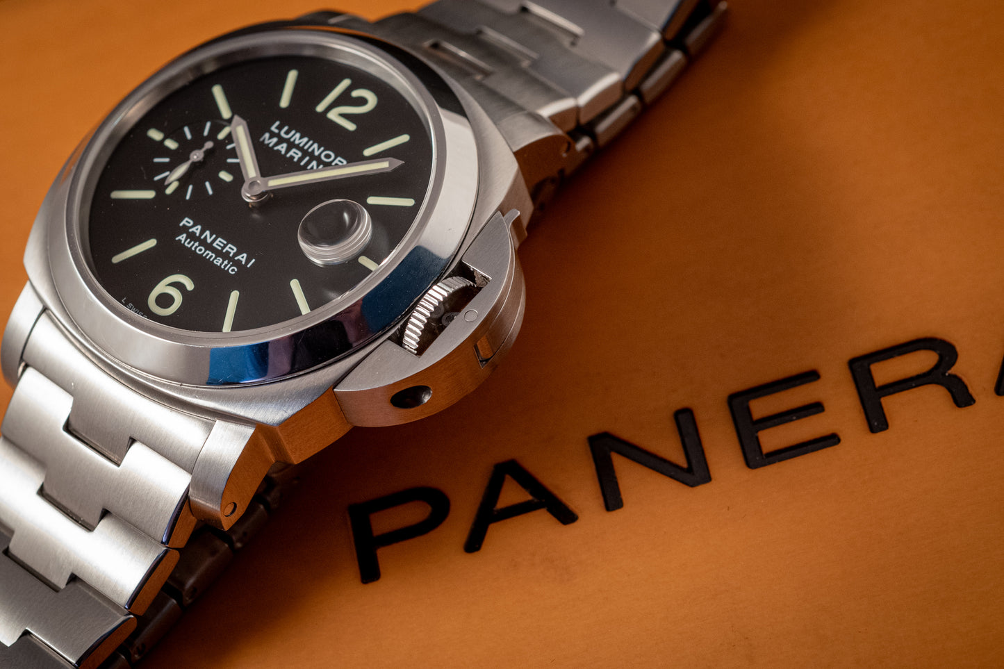 Panerai Luminor Marina On Bracelet Box And Papers Ref PAM00299